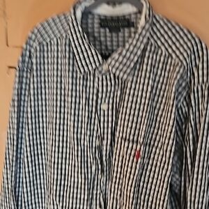 Men's Black and White Checkered Shirt